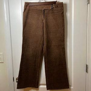 Brown wide leg corduroy pant